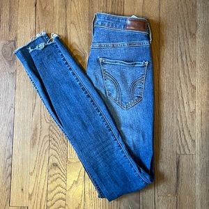 Hollister Distressed Ultra High Waisted Super Skinny Jeans